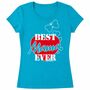 Best Mama Ever Damen T-Shirt T�rkis Geschenk Muttertag
