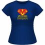 Super Mama T-Shirt blau Muttertag Geburtstag f�r Damen