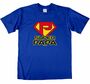 Super-Papa T-Shirt blau mit Spruch Vatertag f�r Herren
