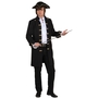 Piraten Kost�m Seer�uber Mantel schwarz f�r Herren 