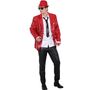 Las Vegas Pailletten-Jacke Show-Sakko rot f�r Herren