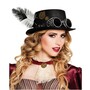 Steampunk Hut schwarz KW 59 cm mit Brille f�r Erwachsene