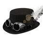 Steampunk Hut schwarz KW 59 cm mit Brille fr Erwachsene