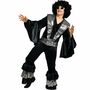70er Jahre Disco-Kost�m Bernie f�r Herren - Retro Discoanzug schwarz silber 