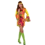 Hippie Kost�m Mrs. Orange f�r Damen Hippie-Kleid