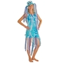 Blaue Qualle Kost�m Kleid mit Hut f�r Damen