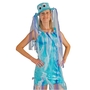 Blaue Qualle Kost�m Kleid mit Hut f�r Damen