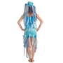 Blaue Qualle Kost�m Kleid mit Hut f�r Damen