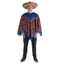 Mexikanischer Poncho Sergio blau f�r Erwachsene
