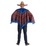 Mexikanischer Poncho Sergio blau f�r Erwachsene