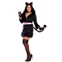 XXL Katzenkost�m Black Kitty f�r Damen