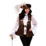 Piratin Kost�m Weste braun f�r Damen