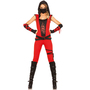 Ninja Assassin Kost�m rot f�r Damen