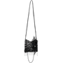 Charleston Handtasche schwarz 18 x 17 cm 20er Flapper-Tasche f�r Damen