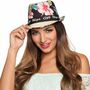 Sommer Hut Ibiza mit Blumen-Motiv KW 58 cm f�r Erwachsene