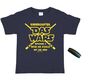 Schulanfang T-Shirt DAS WARS Dunkelblau Navy mit Silikon-Armband f�r Kinder 