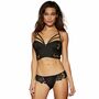 Damen Unterw�sche Spitzen-Bustier mit String schwarz Dessous