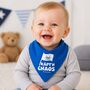 Baby Halstuch Pirat K�ptn Chaos blau Dreieckstuch Baumwolle mit Druckknopf 