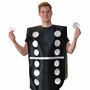 Domino Kost�m mit ver�nderbarer Augenzahl f�r Erwachsene