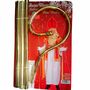Nikolaus-Stab deluxe aus Metall 2,15 m gold Kost�m-Zubeh�r