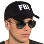 FBI M�tze Basecap schwarz Kost�m-Zubeh�r f�r Erwachsene 