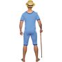 Badeanzug Kost�m Retro 20er Jahre Badeanzug blau-wei� historisch f�r Erwachsene