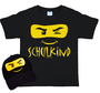 Schulkind T-Shirt ABC-Sch�tze inkl. Basecap schwarz f�r Kinder