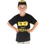 Schulkind T-Shirt ABC-Sch�tze inkl. Basecap schwarz f�r Kinder