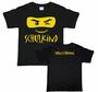 Kinder T-Shirt Schulkind ABC-Sch�tze mit Wunschname, schwarz