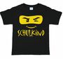 Kinder T-Shirt Schulkind ABC-Sch�tze mit Wunschname, schwarz