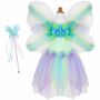 Schmetterling Kost�m Aurora inkl. Fl�geln und Feenstab f�r Kinder