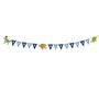 Dino Geburtstagskette Happy Birthday 180 x 9 cm blau f�r Kinder Party-Deko 