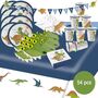 Dinosaurier Party-Set T-Rex Dino Happy Birthday Tisch-Deko 54-tlg.