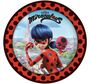 Teller Miraculous Ladybug Cat Noir 8 St�ck rund 23 cm Tisch-Deko Kindergeburtstag 