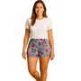 Hotpants kurze Hose Hawaii Blumen-Print f�r Damen