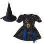 Halloween Hexen Kost�m mit Totenk�pfen und Hexenhut f�r Kinder