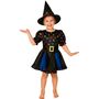 Halloween Hexen Kost�m mit Totenk�pfen und Hexenhut f�r Kinder