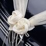 Autoschmuck Deko 2 Girlanden mit Bl�ten Creme 180 cm Motorhaube Hochzeitsauto