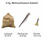 Weihnachtsmann-Set 3-tlg. Zubeh�r Rute Jutesack Glocke