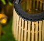 Gro�e Bambus Laterne Holz Zylinder Gartenlaterne Windlicht Deko 