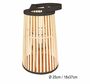 Gro�e Bambus Laterne Holz Zylinder Gartenlaterne Windlicht Deko 