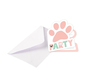 Hello Pets Einladungskarten mit Umschlgen 8 Stck Pfote Party-Zubehr 
