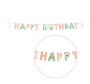 Hello Pets Girlande Happy Birthday Hund Katze Pastell 180 cm lang Party-Deko 