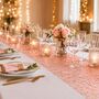 Glitzer Tischl�ufer Ros�gold 5 m x 30 cm Hochzeit Weihnachten Geburtstag Deko