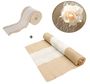 Deko-Set Tischl�ufer 3m x 60 cm und Band 5m x 8 cm Jute mit Spitze Hochzeit 