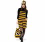 Bienen Kost�m Fleece Latzhose Hummel mit Stachel f�r Damen