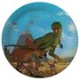 T-Rex Teller Dinosaurier 8 St�ck 23 cm Tisch-Deko Geburtstag 
