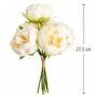 Kunstblumen Pfingstrosen 6er Blumenstrau� Vintage wei� oder pink 27,5 cm