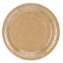 Umweltfreundliche Teller braun �kologisch aus Pappe 6 St�ck Party-Zubeh�r