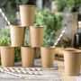 Umweltfreundliche Becher braun �kologisch Pappe 6 St�ck Party-Zubeh�r